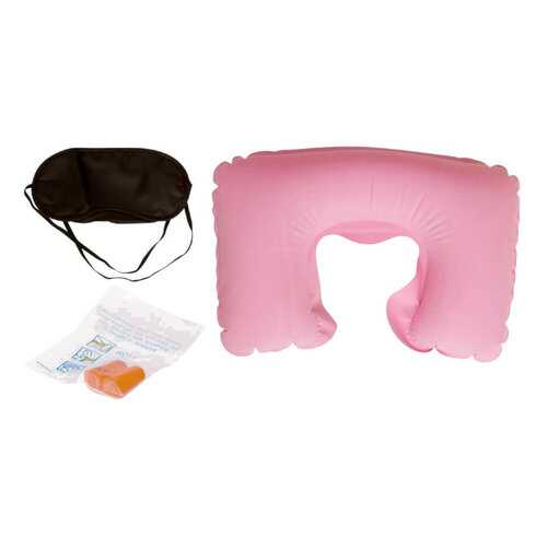Дорожный набор Verona Pillow, 3 предмета, розовый в Интерспорт