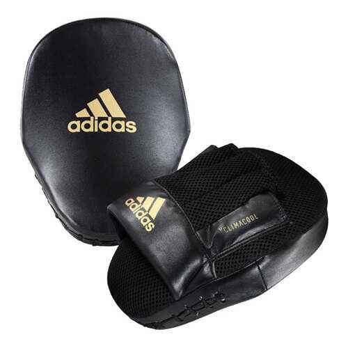 Лапы adidas Curved Speed Mesh Coach Mitts черно-золотые в Интерспорт