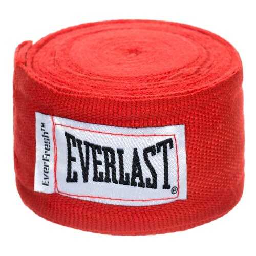 Бинт боксерский Everlast 4464RD, 3.5 м, эластик, красный в Интерспорт
