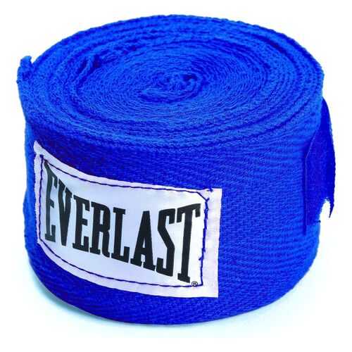 Бинт боксерский Everlast 4465BL, 2.5 м, хлопок, синий в Интерспорт