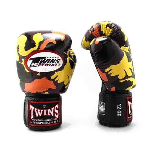 Боксерские перчатки Twins Fancy Boxing Gloves FBGVL3-AR оранжевые 14 унций в Интерспорт