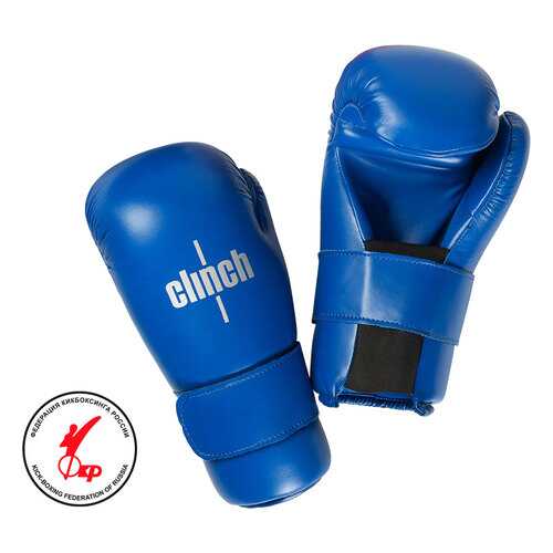 Перчатки полуконтакт Clinch Semi Contact Gloves Kick S синие 8 унций в Интерспорт