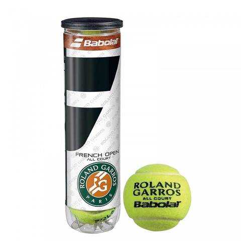 Мяч теннисный Babolat French Open All Court 4 шт., желтый в Интерспорт