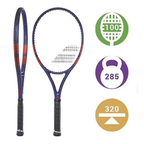 Ракетка для большого тенниса Babolat Pure Drive Team Roland Garros 2019 синяя в Интерспорт