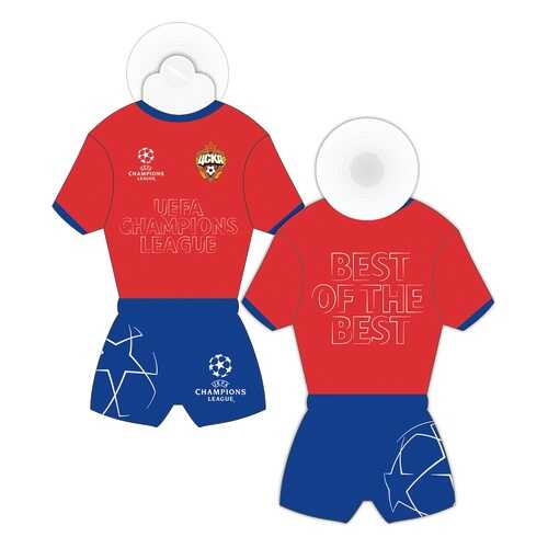 Значок ПФК ЦСКА Champions League красный/синий в Интерспорт