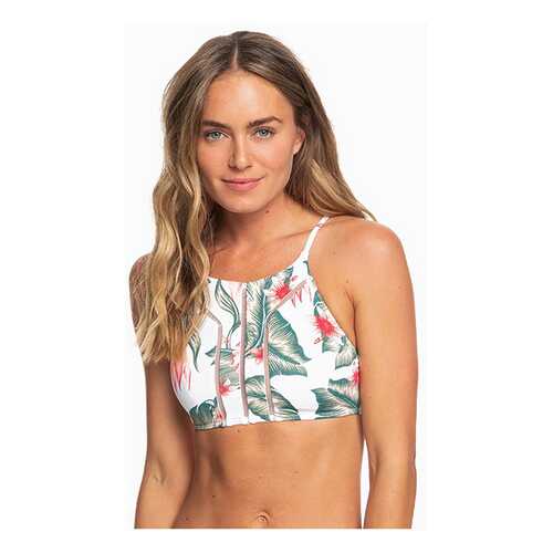 Верх купальника Roxy Dreaming Day ERJX303870, bright white tropical love sml, L в Интерспорт
