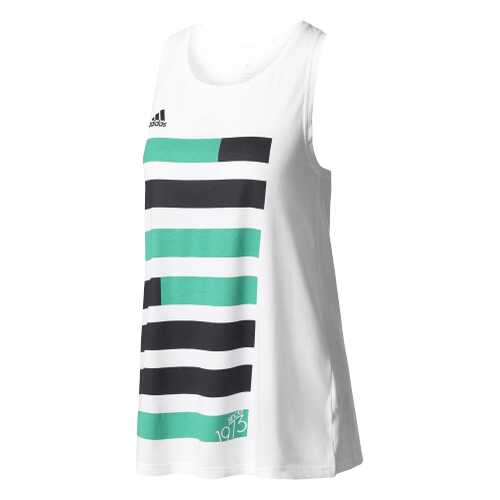 Майка Adidas S99186, белый/салатовый, XXS INT в Интерспорт
