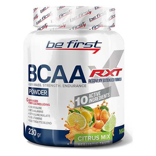 Be First BCAA RXT powder 230g (230 г), Цитрусовый микс в Интерспорт
