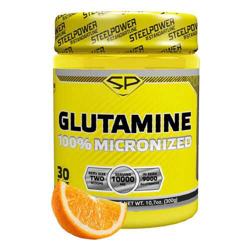 Глютамин GLUTAMINE, вкус «Апельсин», 300 гр, STEELPOWER в Интерспорт
