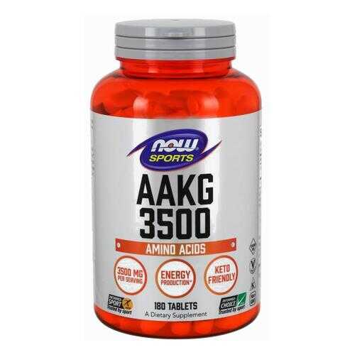 NOW Sports AAKG 3500 180 таблеток без вкуса в Интерспорт