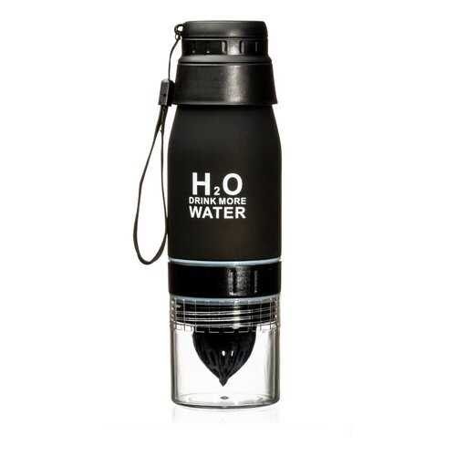 Бутылка для воды с инфузером и чашкой Verona H2O, 650 мл, черная в Интерспорт
