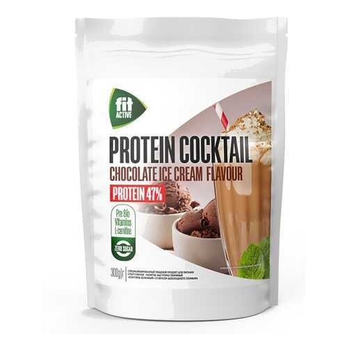 FitActive 47% Protein Cocktail, 300 г, вкус: шоколадный пломбир в Интерспорт