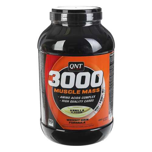 Гейнер QNT 3000 Muscle Mass 4500 г Vanilla в Интерспорт