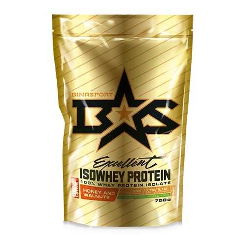 Протеин Binasport Excellent Isowhey 750 г Honey and Walnuts в Интерспорт