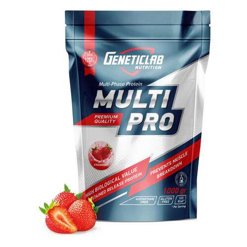Протеин GeneticLab Nutrition Multi Pro 1000 г Strawberry в Интерспорт