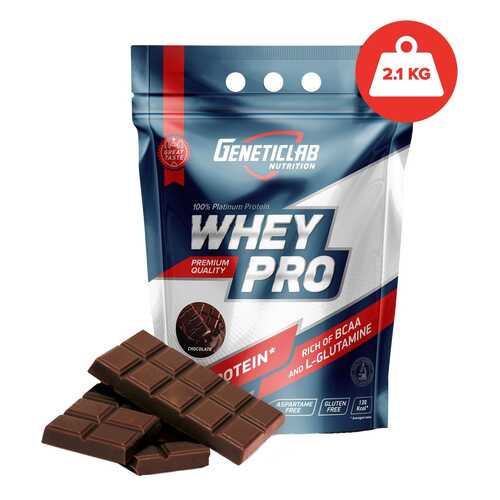Протеин GeneticLab Nutrition Whey Pro 100% 2100 г Chocolate в Интерспорт