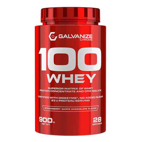 Протеин сывороточный GALVANIZE 100 Whey Protein 900 г вкус: Клубника со сливками в Интерспорт