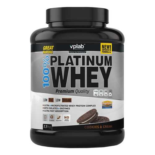 Протеин VPLab 100% Platinum Whey 2300 г Cookies & Cream в Интерспорт