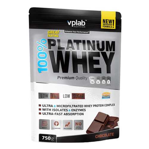 Протеин VPLab 100% Platinum Whey 750 г Chocolate в Интерспорт