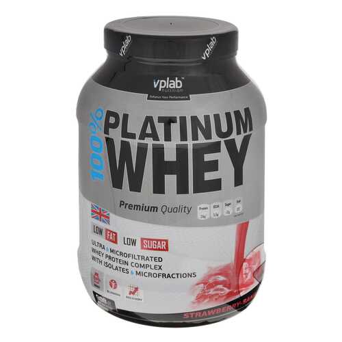 Протеин VPLab 100% Platinum Whey 908 г Strawberry-Banana в Интерспорт