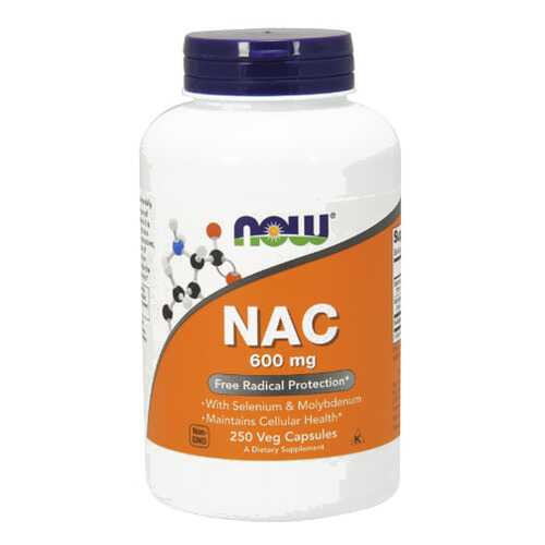 NOW NAC 600 мг with Selenium and Molybdenum (250 капсул) в Интерспорт