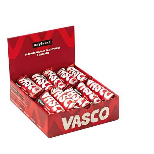 Батончик Vasco Глазированный 20 40 г, 20 шт., клубника в Интерспорт
