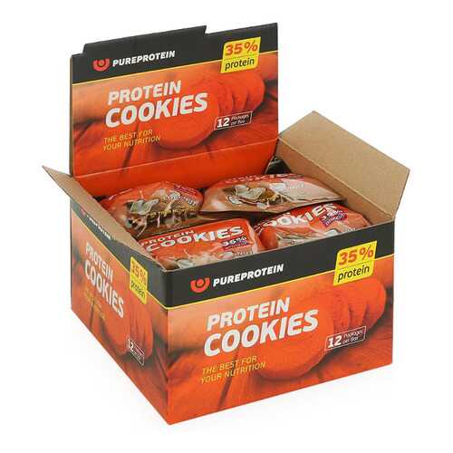 PureProtein Высокобелковое печенье Protein Cookies 80 г, 12 шт, вкус: кокос в Интерспорт