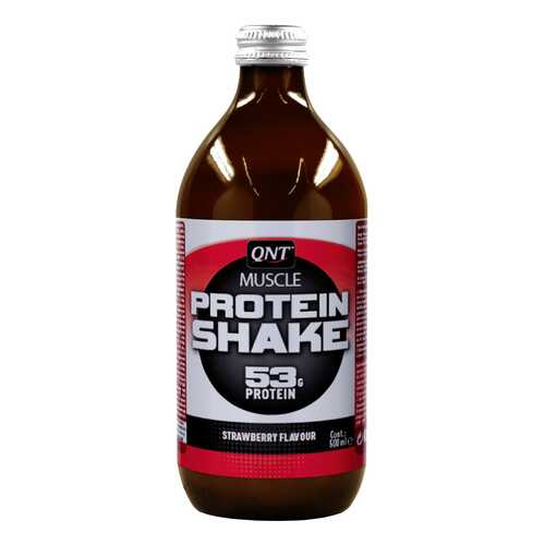 Энергетический напиток QNT Protein Shake 500 мл клубника в Интерспорт