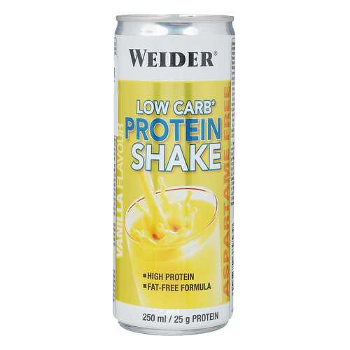 Энергетический напиток Weider Low Carb Protein Shake 250 мл ваниль в Интерспорт