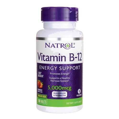 Витамин B12 Natrol Vitamin B-12 5000 FD 100 таблеток в Интерспорт
