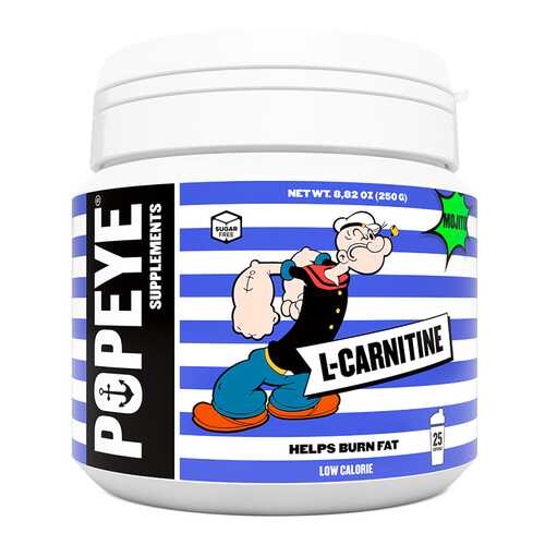 Popeye Supplements L-карнитин тартрат 250 г, мохито в Интерспорт