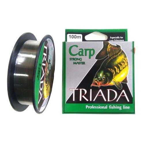 Леска Carp Fishing Line TRIADA 100м, 0,16 мм, тест 4,80 кг, цв. зеленый в Интерспорт