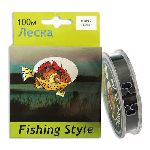 Леска монофильная Fishing Style RL2911 0,4 мм, 100 м, 11,04 кг в Интерспорт