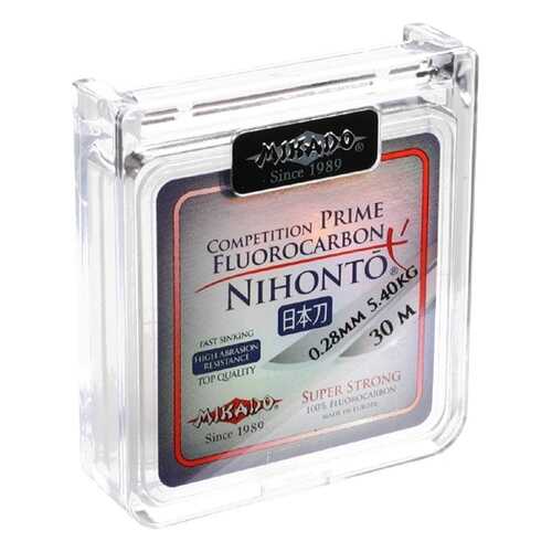 Леска монофильная Mikado Nihonto Fluorocarbon Prime 0,28 мм, 30 м, 5,4 кг в Интерспорт