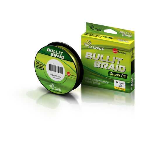 Леска плетеная Allvega Bullit Braid 0,18 мм, 92 м, 12,2 кг в Интерспорт