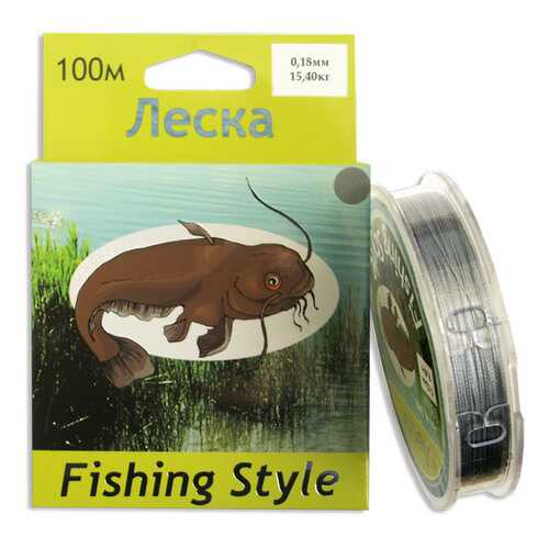 Леска плетеная Fishing Style RL2902 0,18 мм, 100 м, 15,4 кг серая в Интерспорт