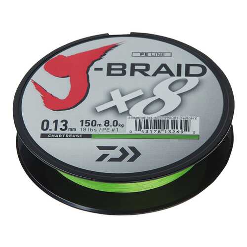 Леска плетеная J-Braid X8 флуор.-желтая 150m в Интерспорт