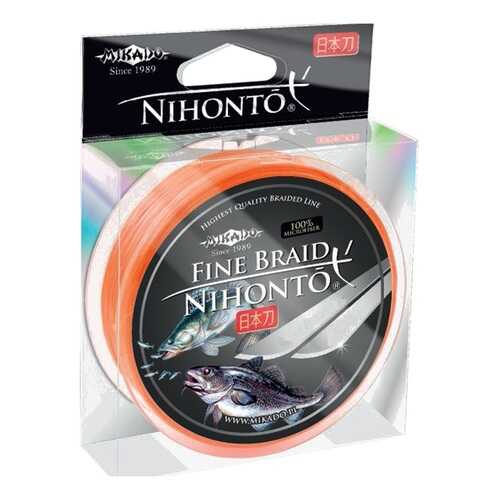 Леска плетеная Mikado Nihonto Fine 0,3 мм, 150 м, 29,6 кг orange в Интерспорт