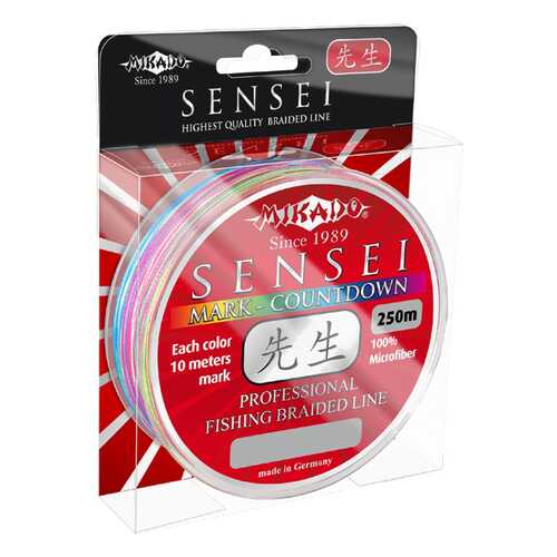 Леска плетеная Mikado Sensei Mark-Countdown 0,24 мм, 250 м, 20,1 кг в Интерспорт