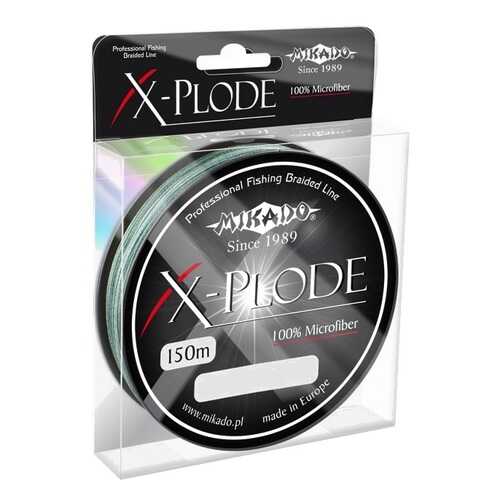 Леска плетеная Mikado X-Plode 0,25 мм, 150 м, 28,5 кг green в Интерспорт