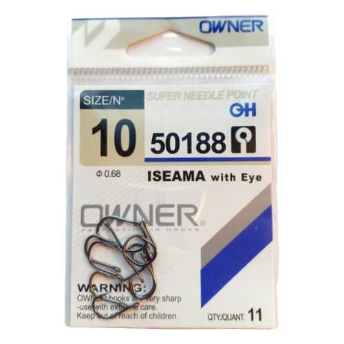 Рыболовные крючки Owner 50188 Iesama W/eye №10, 11 шт. в Интерспорт