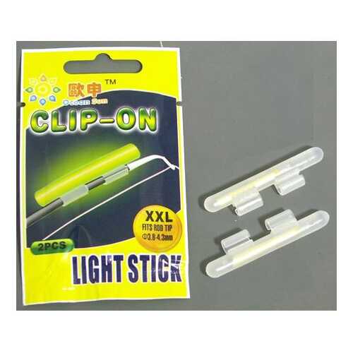 Светлячки Ocean Sun-XXL с клипсами(3.8-4.3mm) в уп.2шт d5.1 x 49mm (желтый цвет) 30м в Интерспорт