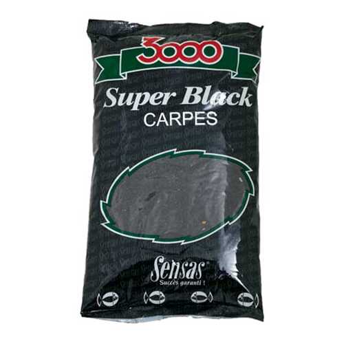 Прикормка Sensas 3000 Super Black для ловли карпа, 1 кг в Интерспорт