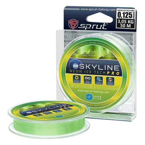 Леска монофильная Sprut Skyline IceTech Pro Neon 50 м, 0,125 мм, 3,05 кг в Интерспорт