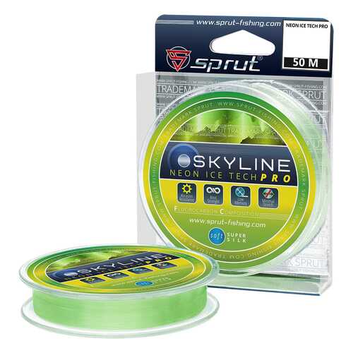 Леска монофильная Sprut Skyline IceTech Pro Neon 50 м, 0,255 мм, 7,25 кг в Интерспорт