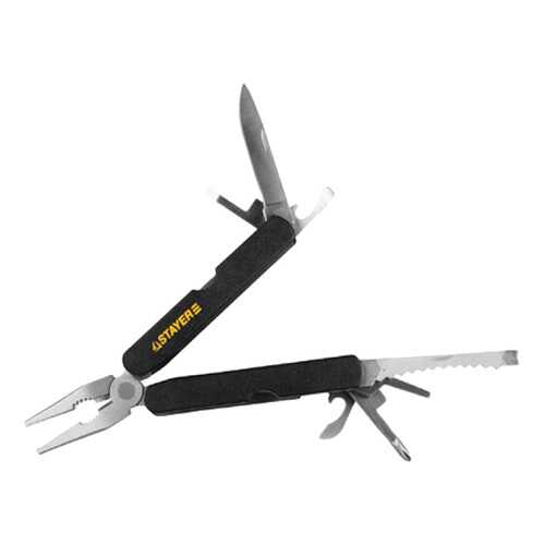 Мультитул STAYER Standard 22855 110 мм черный, 11 функций в Интерспорт