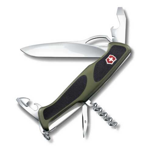 Мультитул Victorinox Rangergrip 0.9553.MC4 130 мм черно-зеленый, 11 функций в Интерспорт