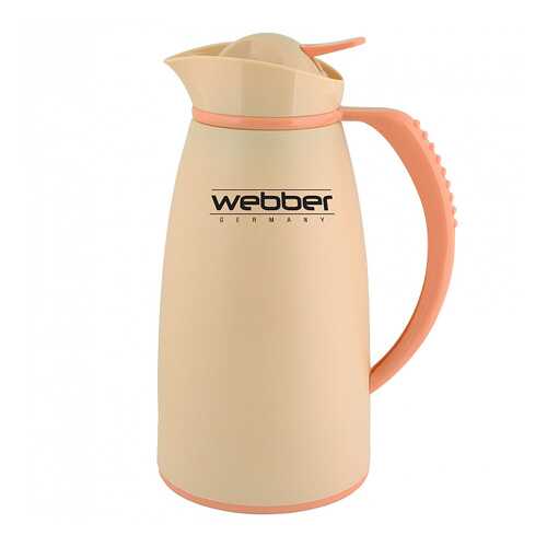 Термос- кувшин WEBBER 31004/5S со стеклянной колбой 1,0 л ,бежевый (12) в Интерспорт