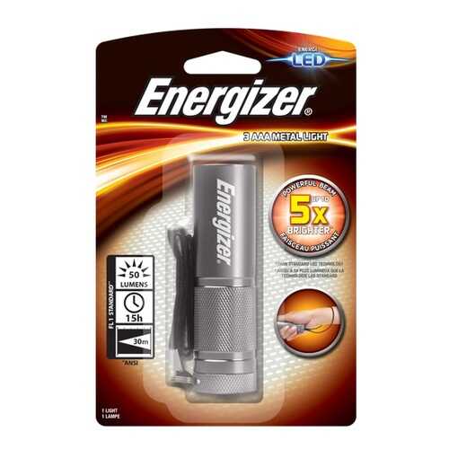 Фонарь Energizer Metal Light 3AAA серебристый (638842) в Интерспорт