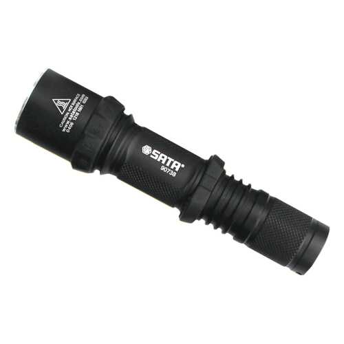 Туристический фонарь Sata Aluminum LED Cree 90738 черный, 1 режим в Интерспорт